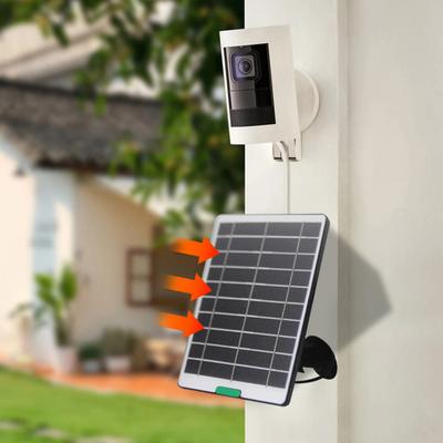 Солнечные панели 5,3 Вт Монокристаллический кремний Источник питания IP65 Водонепроницаемая солнечная панель для дверных звонков Ring, камер, охранного оборудования