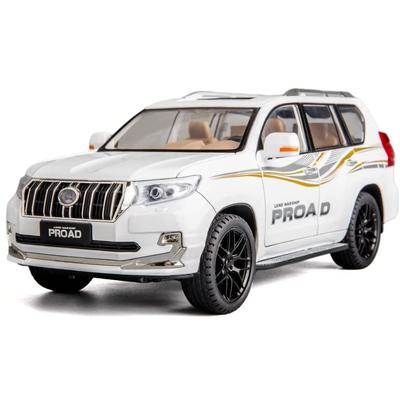Масштаб 1/18 Toyota Prado, литая под давлением модель автомобиля, металлический сплав, коллекционные автомобили, игрушки со звуком и светом, автомобиль для детей и взрослых, подарки