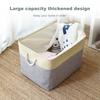 Foldable Dirty Clothes Basket Double Moisture-Proof Linen Storage Basket Durable Handle Dust-proof Large Capacity Storage Bag