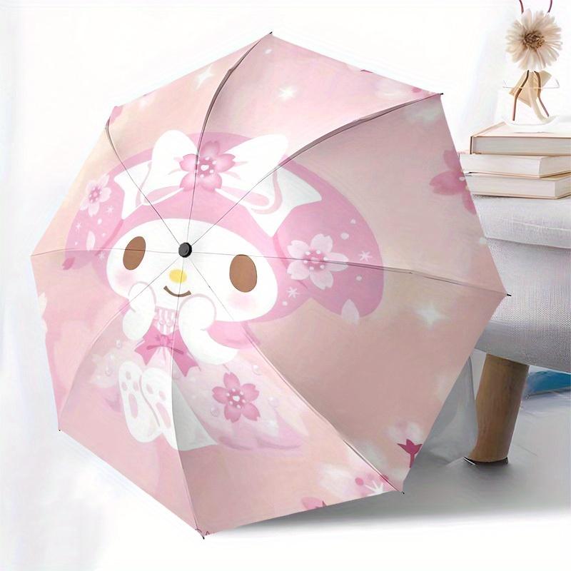 1pc My Melody Spring Dreams Umbrella with Plastic Handle,Suitable for All Seasons Home Travel Outdoor UmbrellaSanlio267