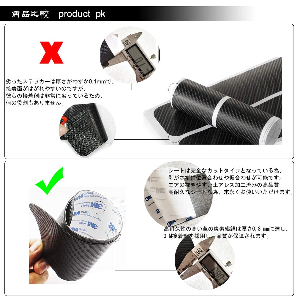 BOYOUS Latest Mazda KE Series Carbon Fiber Leather Scuff Steps with Gold Foil and Set Model CX-5 Series/KF Plates/Side Hot-Pressed Logo,