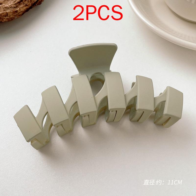 2 шт., комплект головных уборов премиум-класса, новые женские модные зажимы для волос, кофейные, черные, акриловые, большие заколки для волос, зажим для женщин, заколка, аксессуары для волос