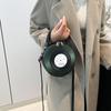 Персонализированная Креативная Маленькая Круглая Сумка Новая Мода Женская Нишевая Ретро Форма Пластинки Сумка Ins Женская PU Сумка Через Плечо KTB