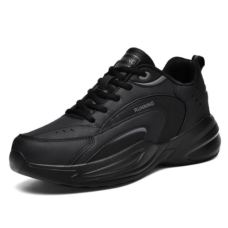 Мужские модные туфли Dad Shoes из кожи и бархата на толстой подошве – повседневные кроссовки большого размера для осени/зимы