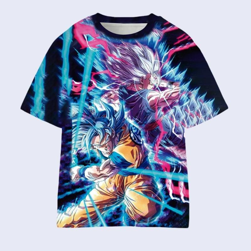 2026 Классический Аниме Dragon Ball Персонаж 3D Печатная Футболка Стиль Y2K Унисекс и Детская Многослойная Обязательная вещь для Лета и Осени
