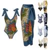 Мягкий пляжный купальник с принтом, пляжная одежда из полиэстера, летняя сексуальная модная пляжная одежда Woemn