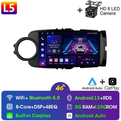 Android 13 Автомобильный Радио Мультимедийный Плеер Для Toyota Yaris 2012 - 2017 RHD/LHD Android Авто Навигация GPS Авторадио Carplay WIFI