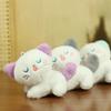 Adorable Plush Cat Keychain Soft Toy Cute Gray And Purple Cat Doll Accessories