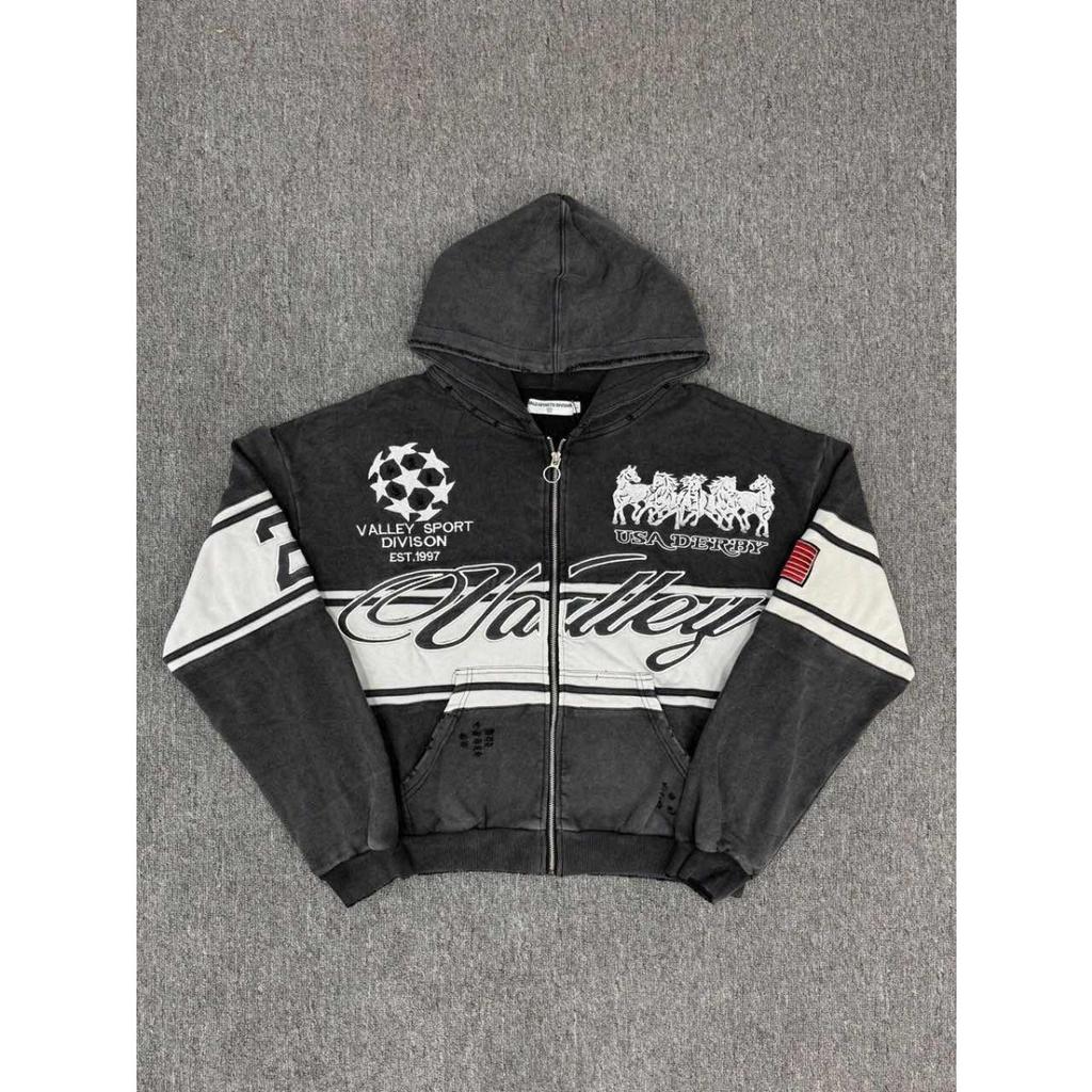 FolwStreet Street Clothing Printing Y2K Hoodle Men Women Zippered Pocket Hoodle