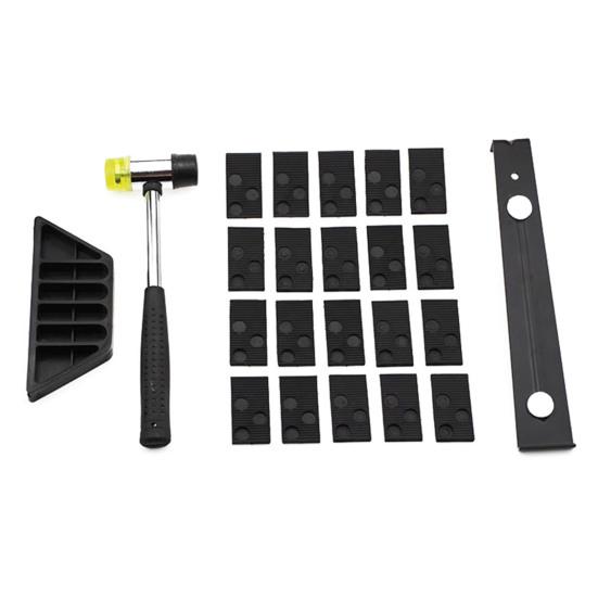 Набор для укладки ламината из 23 предметов с 20 напольными распорками, киянкой, монтажным блоком, монтажной лопаткой, инструментом для укладки виниловой плитки и деревянного пола