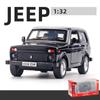 Масштаб 1/32 Lada NIVA, литая под давлением модель автомобиля, игрушечный автомобиль с откатным механизмом, звуком и светом для детей, коллекция подарков для мальчиков и девочек