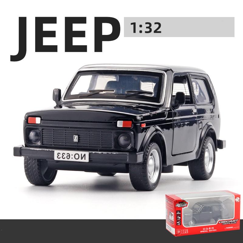 Масштаб 1/32 Lada NIVA, литая под давлением модель автомобиля, игрушечный автомобиль с откатным механизмом, звуком и светом для детей, коллекция подарков для мальчиков и девочек