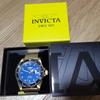 Б/у Invicta 48888 47 мм Pro Diver Bastion Автоматические Синий Безель и Циферблат Застежка-Раскладушка Золотой Сетчатый Ремешок