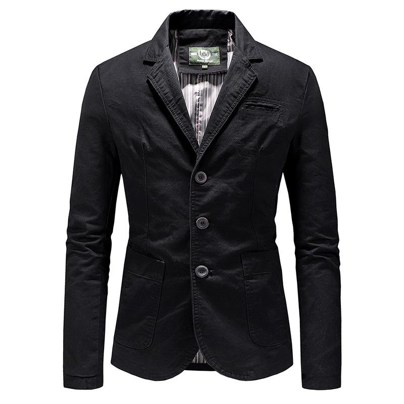 Business Casual Suit Men's Jacket Cotton Top Casual Men's Clothing
