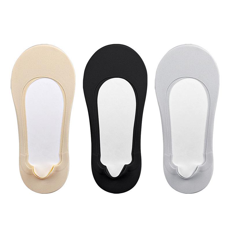 Women's Arch Invisible Light Mouth Boat Socks Soft Sponge Shock Absorption and Compression Absorption Arbitrary Cut Invisible Non-slip Low Top Socks