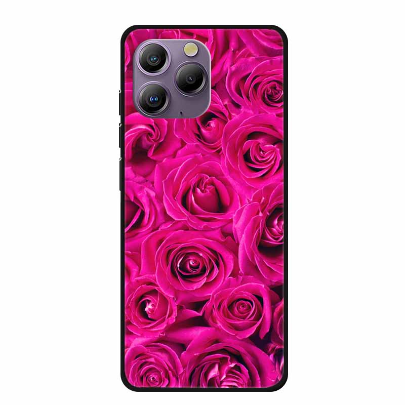 Soft Space Cover for Blackview A96 Case Flower TPU Cat Silicone Phone Cases for BlackviewA96 Cover Shockproof Lovely Shell