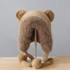 Warm Bear Ears Hat Ear Protection Knit Beanies Hats Stylish Winter Hat for Women