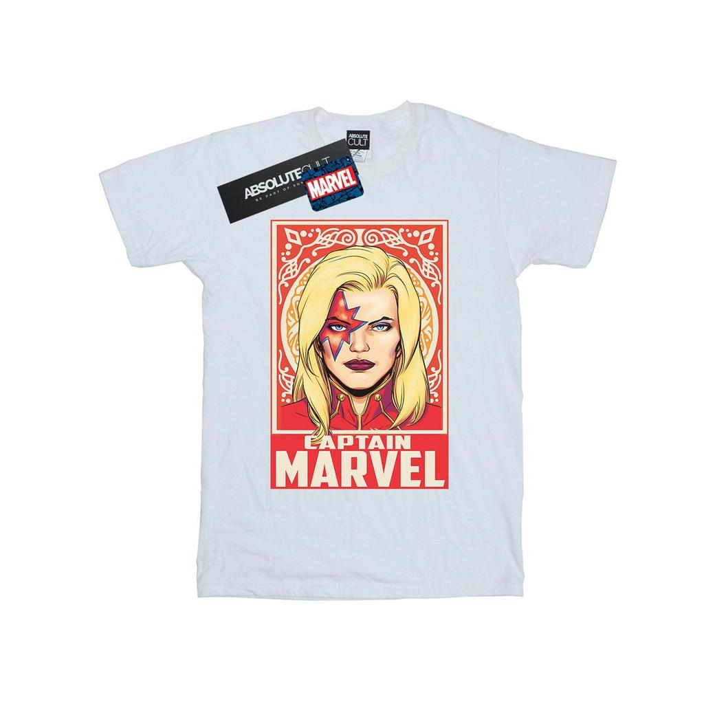 Marvel Mens Captain Marvel Ornament T-Shirt
