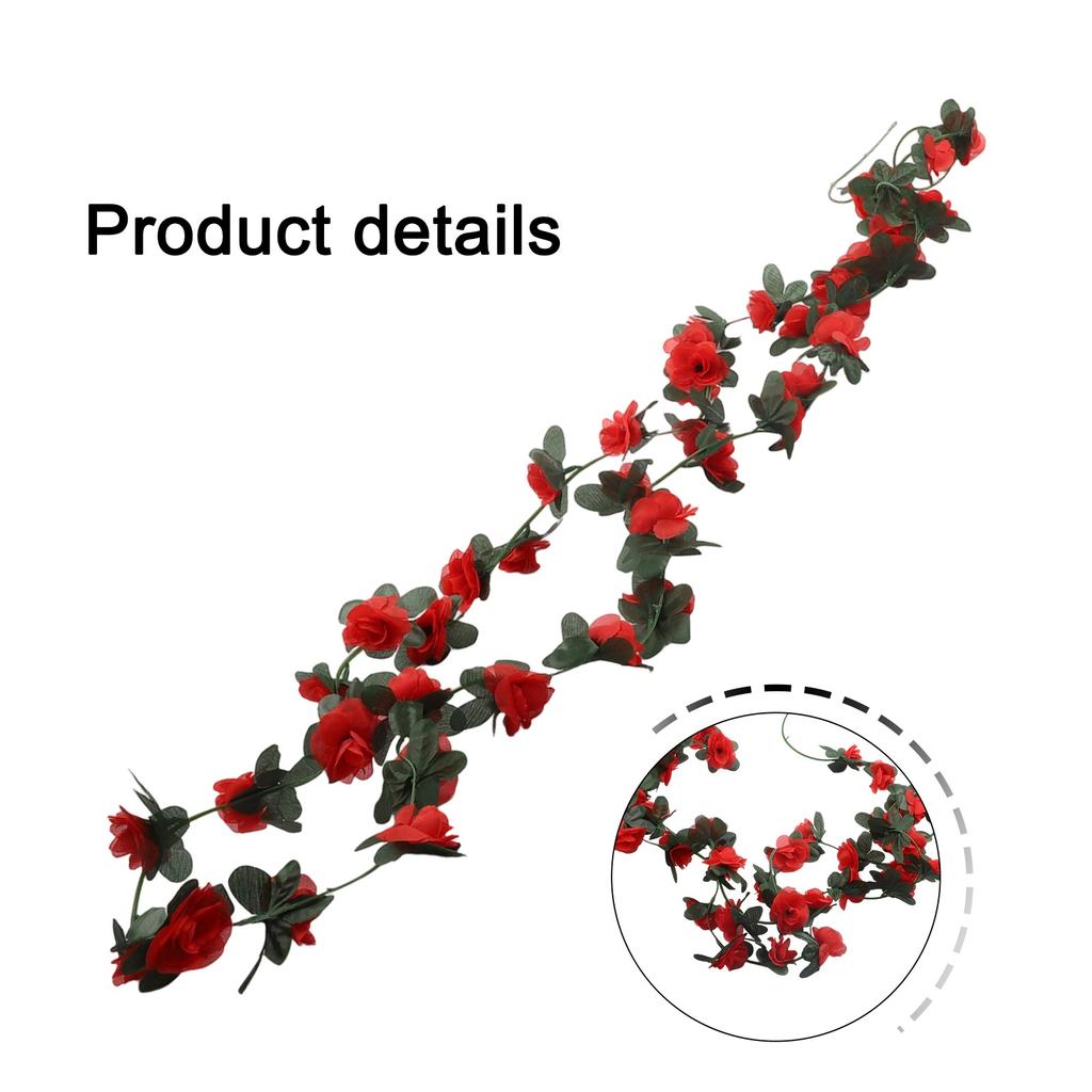 2.5 Meters Long Artificial Flowers Vine Rose DIY Wedding Decoration Wall Hanging Garland Rose DIY Wedding Decoration