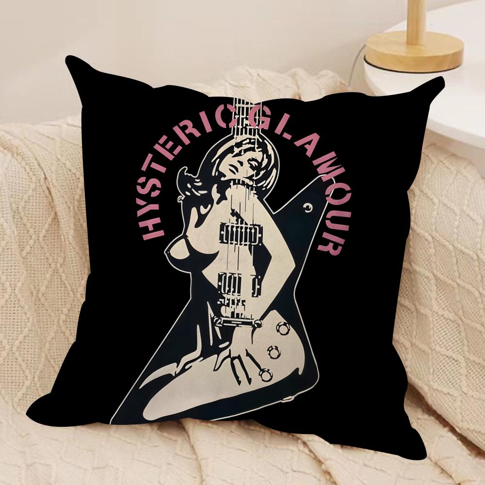 H-Hysterics Glamour Girl Наволочка для подушки Шелковистый короткий плюш Невидимая молния Пылезащитная наволочка для диванной подушки Для домашнего декора