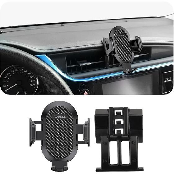 Car Phone Holder Fits for Toyota Corolla 2014-2016 Accessories,Thick Cases Friendly,Cell Phone Mount for 4.7-7 in Phones,360 Degree Rotation,Easy to