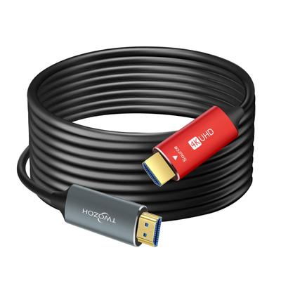 Оптоволоконный кабель HDMI Twozoh HDMI 30M 4K Fiber HDMI шнур совместим с 4K@60Hz/18Gbps