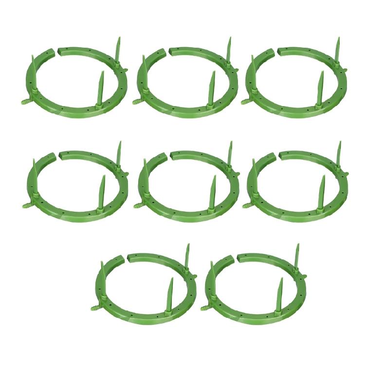Nursery Watering Rings with Tube Joint and 3 Support Stakes, 5 Inch Soil Irrigation Tool for Pots, Containers, and Garden Use