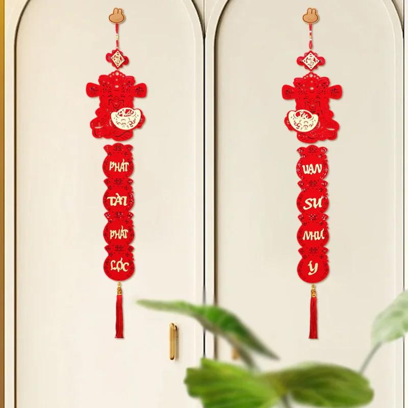 1Pc Spring Festival Tassel 2025 New Year Knot Hanging Ornament Home Decor Vietnamese Pendant Chinese Decoration Year of Snake
