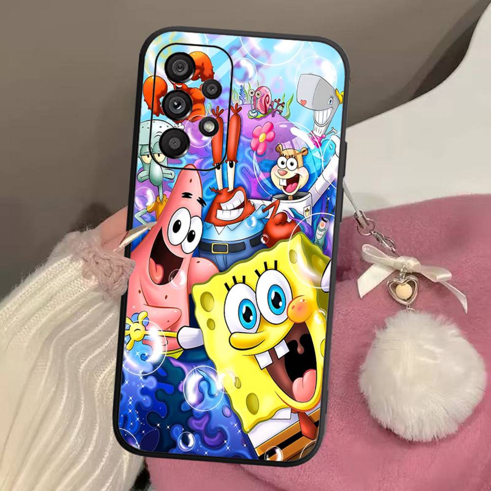 Мультяшный Милый S-Губка Боб Аниме Чехол для Телефона Для Samsung A 52 53 21 32 13 12 71 31 51 40 72 73 70 22 42 50 30 20 21 Оболочка
