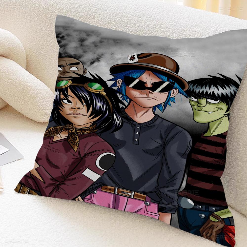 Gorillaz Ретро Постер Персонализированная Подушка Чехол от Пыли Спальня Детская Вечеринка Украшение Наволочка День Рождения Детский Подарок