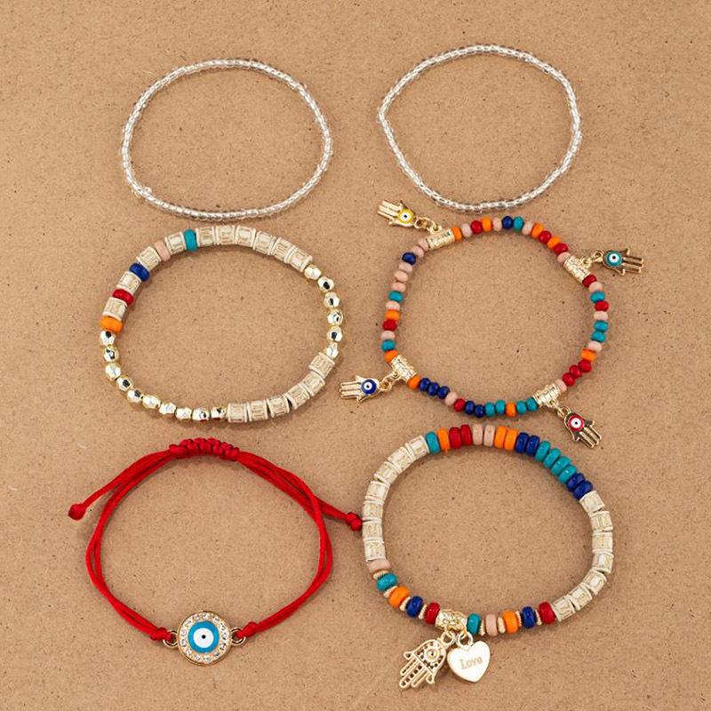 Богемные браслеты с кисточками, эффектные хрустальные бусины, эластичные веревочные бусины, браслеты, браслеты для женщин, очаровательные ювелирные аксессуары