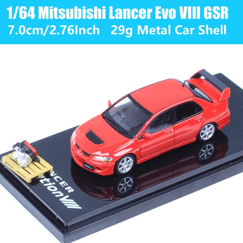Hobby Japan Масштаб 1/64 Mitsubishi Lancer GSR RS Evolution EVO IX VII IV VIII Ralliart Модель Раллийного Автомобиля Литье под давлением Игрушечные Машинки HJ64