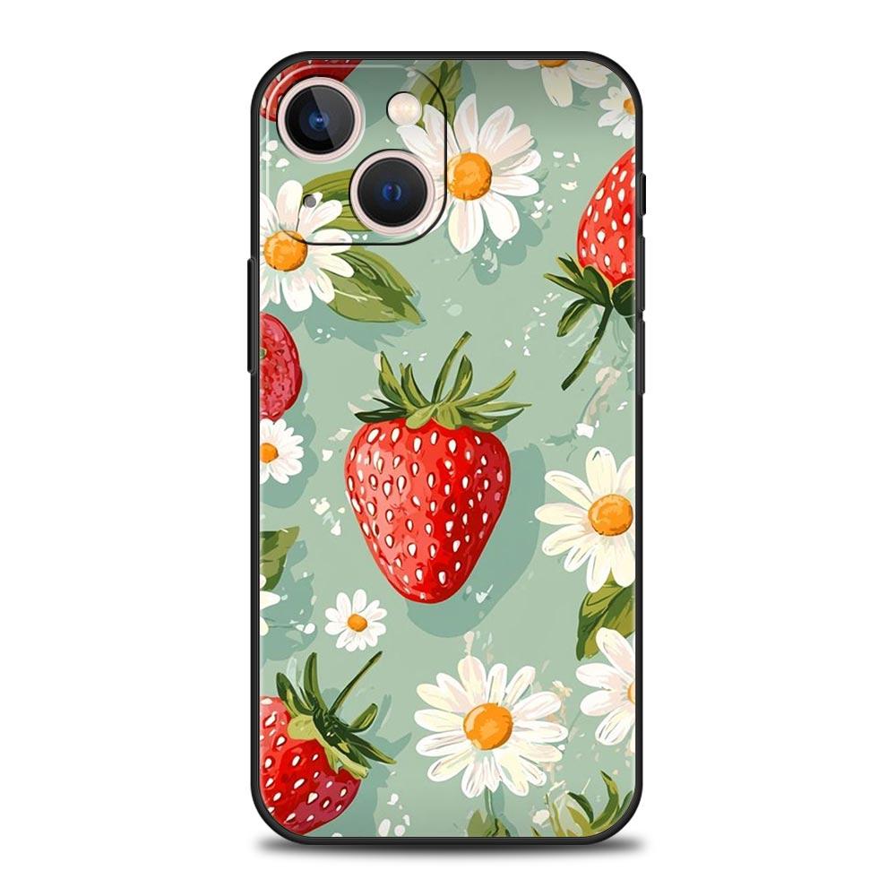 Летний чехол для телефона с принтом клубничных цветов для Samsung Galaxy S26 S25 S24 S23 S22 S20 Ultra S21 FE 5G S10 Plus Ударопрочный чехол