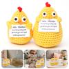 Crochet Doll Positive Chick Doll Emotional Support Knitting Doll Ornament for Home Office Decoration