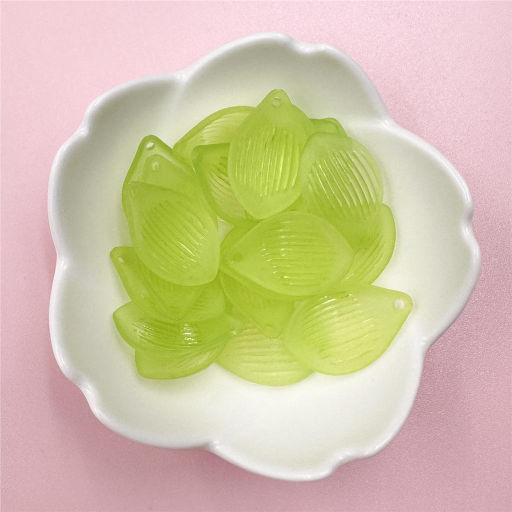 16*25 мм Изысканный головной убор Акриловый лист лотоса разбросанные бусины 20 шт. Материал полупрозрачные серьги Ювелирные аксессуары DIY Цветочный букет ручной работы