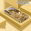 Золотой пейзаж Для Samsung Galaxy S20 FE S21 S22 S23 Plus S24 Ultra 25Ultra S21+ S9+ S22Plus Золотой стеклянный чехол для телефона