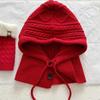 Thickened Knitted Neckerchief Hood Pullover Cap Beanies Hat Winter Balaclavas Cap  Riding