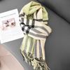 Autumn And Winter Cashmere Long Scarf British Babag Fashion Scarf Neck Protection Warm Soft Waxy Color Matching Shawl