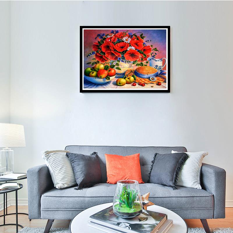 DIY цветок 5D алмазная живопись полная круглая дрель цветочная Алмазная вышивка крестиком мозаика наборы смоляные стены книги по искусству домашний декор