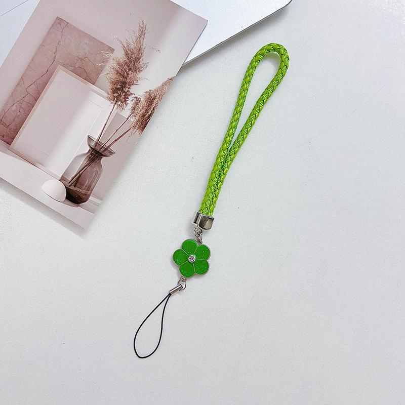Wrist Anti-Lost Hanging Cord Pu Leather Rope Flower Mobile Phone Strap Cell Phone Lanyard Mobile Phone Lanyard Keychain