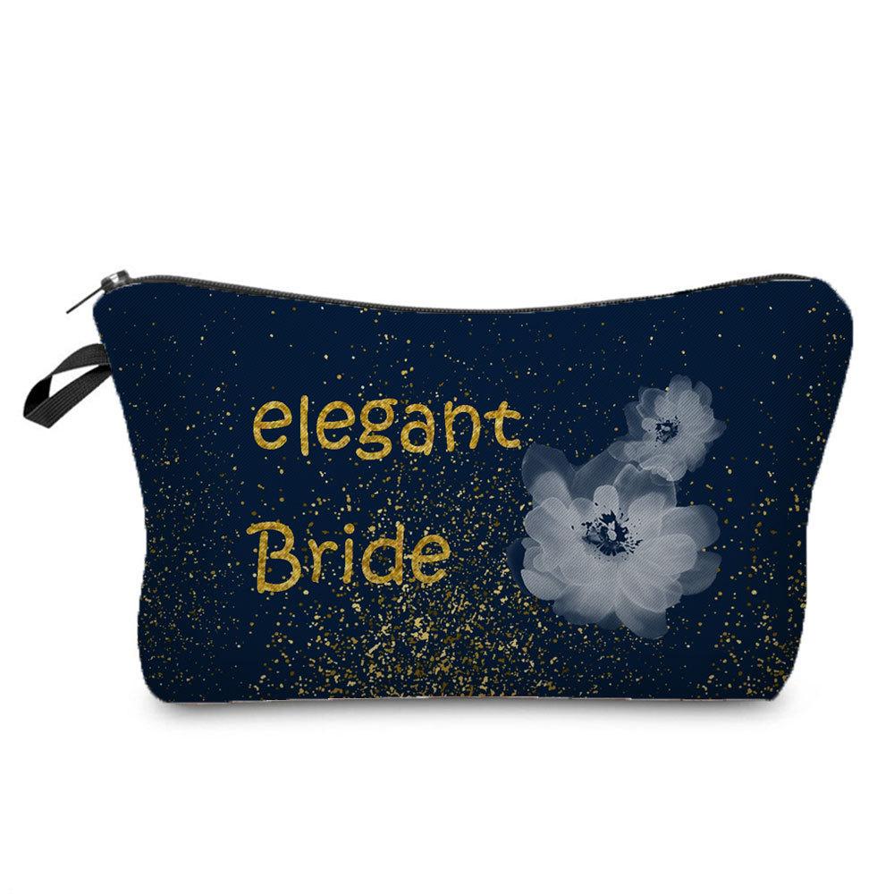 Женская косметичка с принтом английского алфавита Органайзер для туалетных принадлежностей Дорожный чехол для хранения 6696