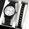 (Bracelet+watch) Fashion Men's Stainless Steel Quartz Watch Set (including Bracelet)