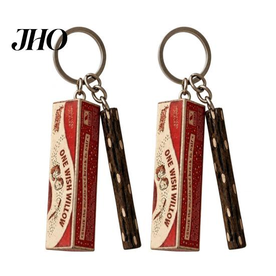 Unique Novelty Gift One Wish Willow Keychain, Wishing Stick Magical Fantasy Fan Luck Charm for Adults, Fun Party Horror Movie Fans Bag