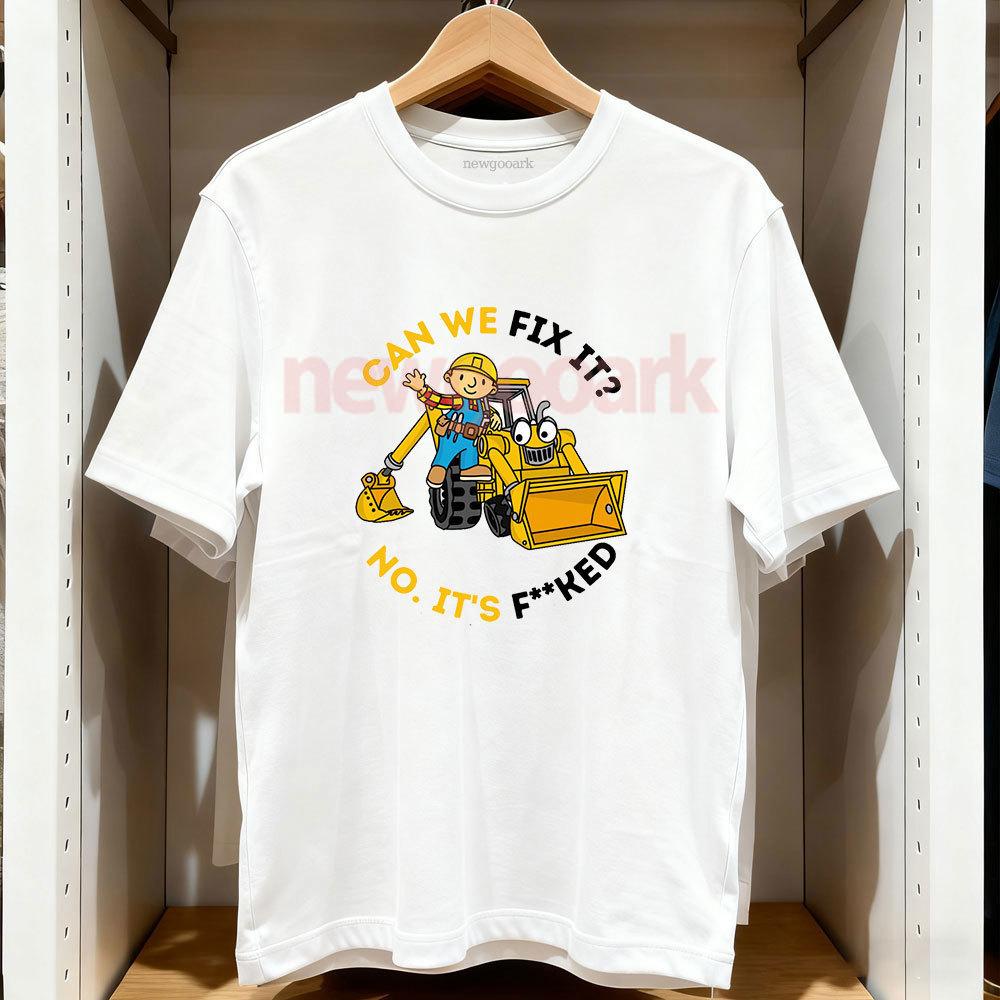 Bob The Builder Engineering Cartoon Boy Tshirt Women Unisex Casual Cotton Graphic T Shirts Creative Streetwear Camisetas Adult