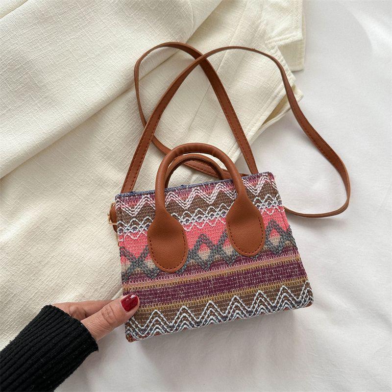 Сумки для женщин Модные и универсальные сумки Этнический и вестерн-стиль Одно плечо Кроссбоди Маленькие квадратные сумки