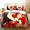 Christmas Deluxe Home Bedding Set Quilt Cover Pillowcase Bedroom Bedding Set Duvet Cover Full Size Bedspread