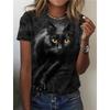 Women's 3d Dogs Cat Print T Shirt Fashion Tops Harujuku Oversized Summer O-Neck Top Female Clothing