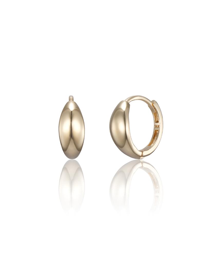 Akarki 14K Jellybean One-Touch Ring Earrings