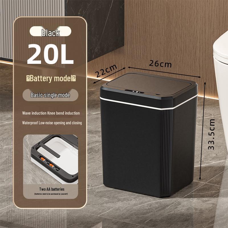 Умное Автоматическое Индукционное Мусорное Ведро - Бесконтактное, Запахонепроницаемое, Роскошное Ведро для Хранения для Ванной Комнаты
