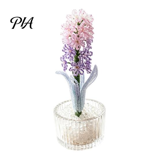 Beading Flower Art Crafts Set DIY Beaded Hyacinth Kit, 3D Set, Handmade Floral Themed Kit for Kids Adults Beginners